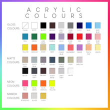 Load image into Gallery viewer, Rectangular Name and Class Acrylic Personalised Keyring