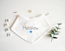 Load image into Gallery viewer, Bandana Bib - Blue Design