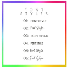 Load image into Gallery viewer, Font List