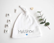 Load image into Gallery viewer, Baby Knotted Hat - Blue Design