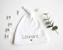 Load image into Gallery viewer, Baby Knotted Hat - Grey Design
