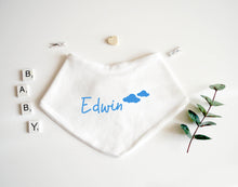 Load image into Gallery viewer, Bandana Bib - Blue Design