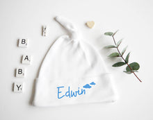 Load image into Gallery viewer, Baby Knotted Hat - Blue Design