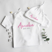 Load image into Gallery viewer, Babygrow/Romper Suit - Pink Design