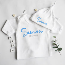 Load image into Gallery viewer, Babygrow/Romper Suit - Blue Design