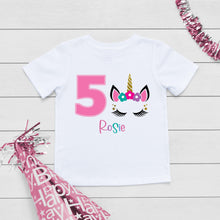 Load image into Gallery viewer, Unicorn Five Birthday T-Shirt