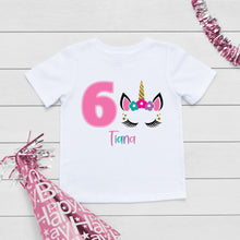 Load image into Gallery viewer, Unicorn Six Birthday T-Shirt