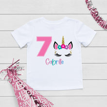 Load image into Gallery viewer, Unicorn Seven Birthday T-Shirt