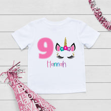 Load image into Gallery viewer, Unicorn Nine Birthday T-Shirt
