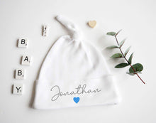 Load image into Gallery viewer, Baby Knotted Hat - Blue Design