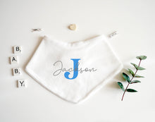 Load image into Gallery viewer, Bandana Bib - Blue Design