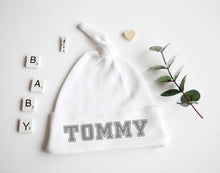 Load image into Gallery viewer, Baby Knotted Hat - Grey Design