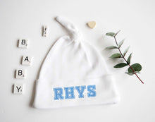 Load image into Gallery viewer, Baby Knotted Hat - Blue Design