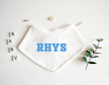 Load image into Gallery viewer, Bandana Bib - Blue Design