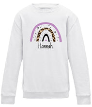Load image into Gallery viewer, Leopard Rainbow Children's Sweatshirt/Hoody