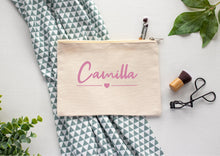 Load image into Gallery viewer, canvas makeup bag