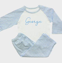 Load image into Gallery viewer, Blue Pyjama with name