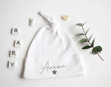 Load image into Gallery viewer, Baby Knotted Hat - Grey Design