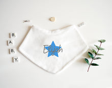 Load image into Gallery viewer, Bandana Bib - Blue Design
