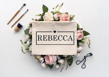 Load image into Gallery viewer, canvas makeup bag