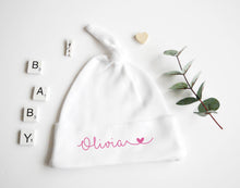 Load image into Gallery viewer, Baby Knotted Hat - Pink Design
