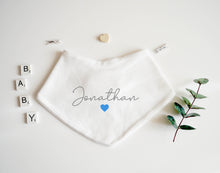 Load image into Gallery viewer, Bandana Bib - Blue Design
