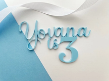Load image into Gallery viewer, Multi-Word Cake Charm | 2 or More Word Cake Topper
