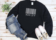 Load image into Gallery viewer, Personalised Barcode Style T-shirt/Sweatshirt/Hoody
