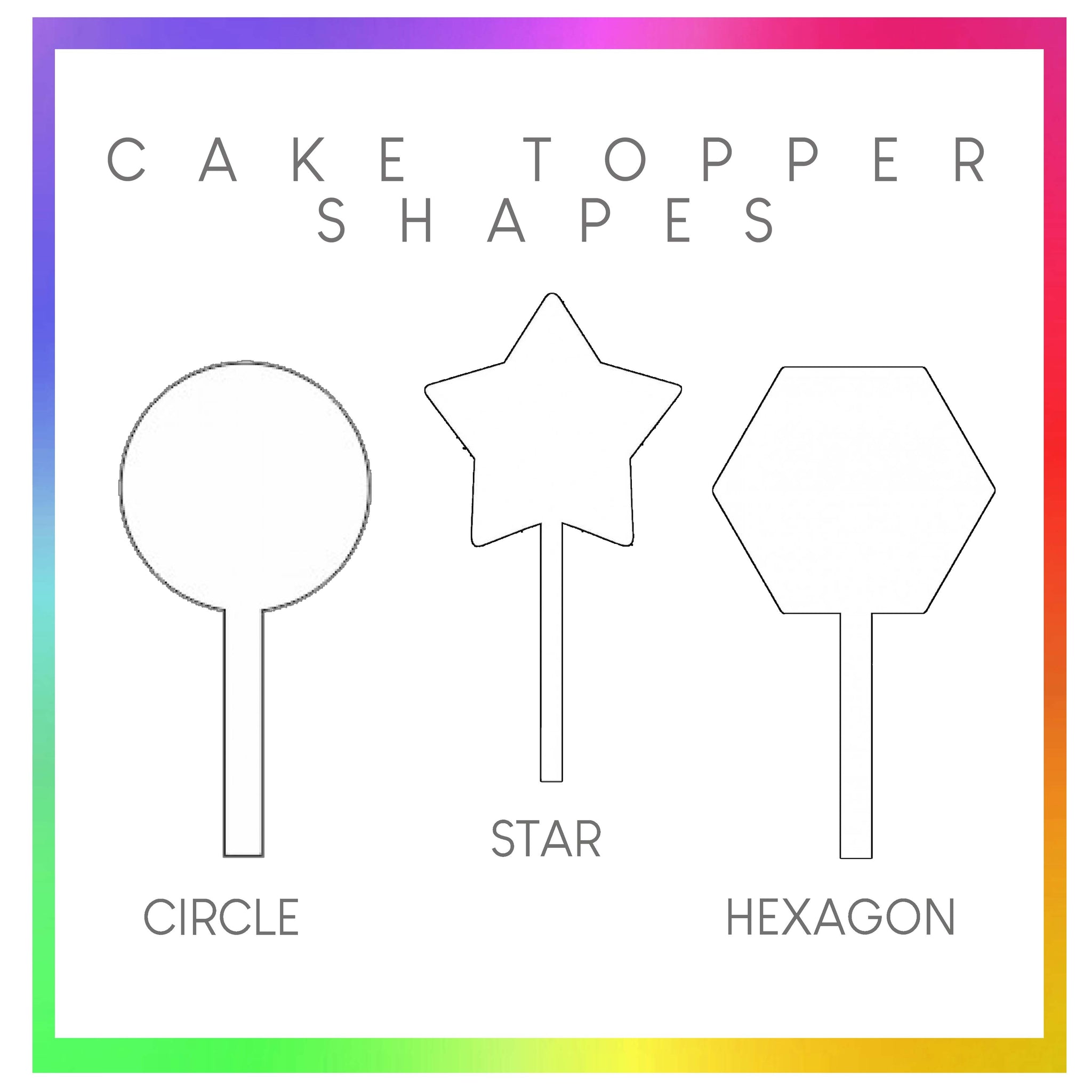 Personalised Birthday Cake Topper